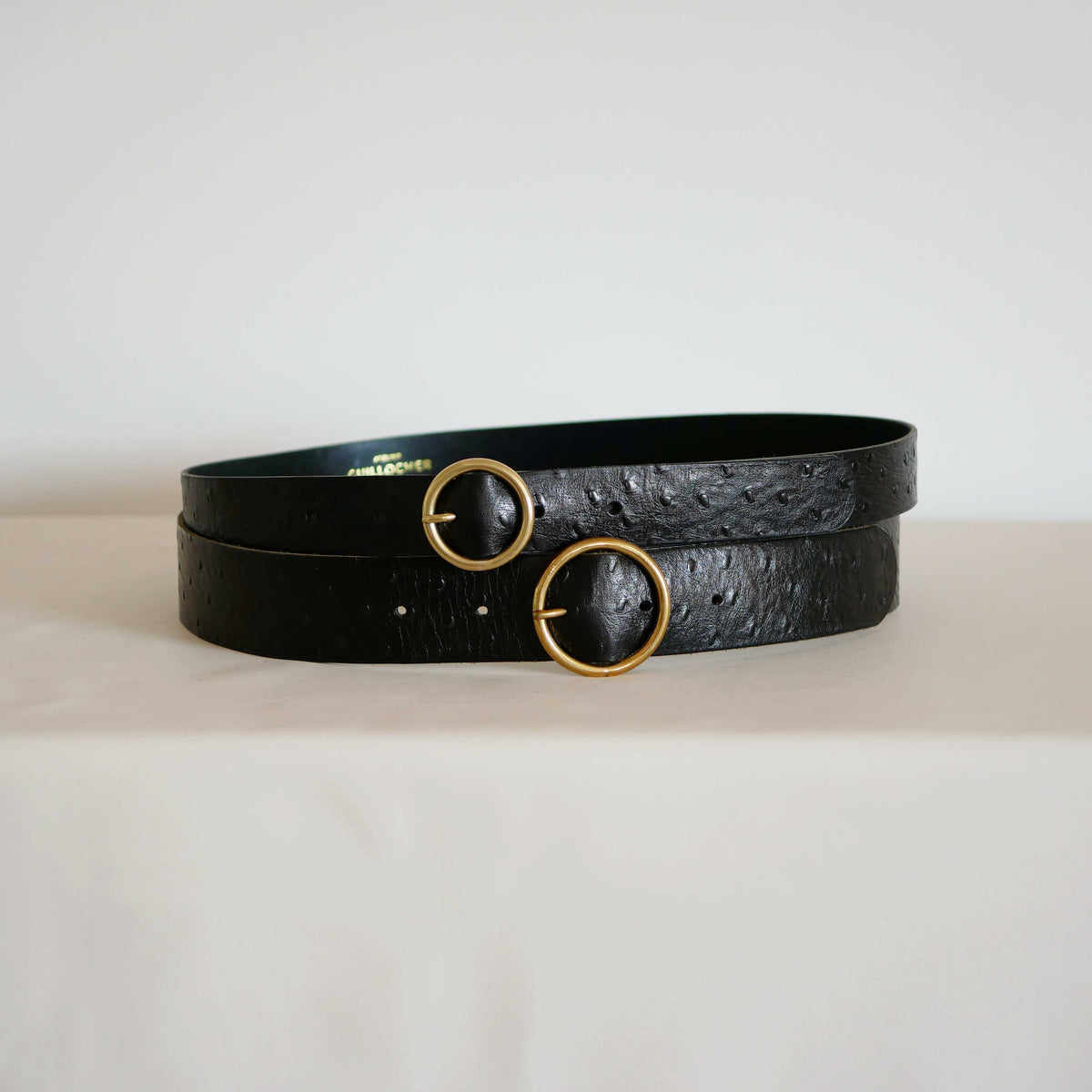 Ceinture femme Marie en cuir – Boucle en laiton français, 3 cm