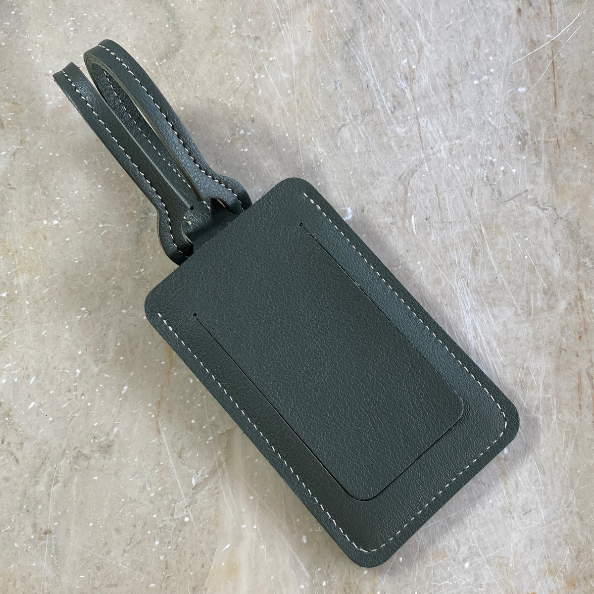 Étiquette à bagage en cuir personnalisable