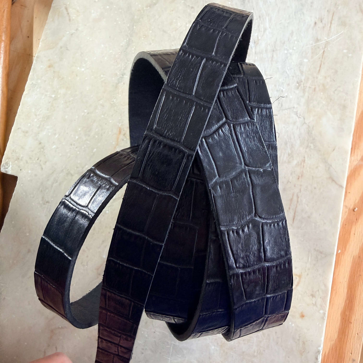 Ceinture femme Marie en cuir – Boucle en laiton français, 3 cm