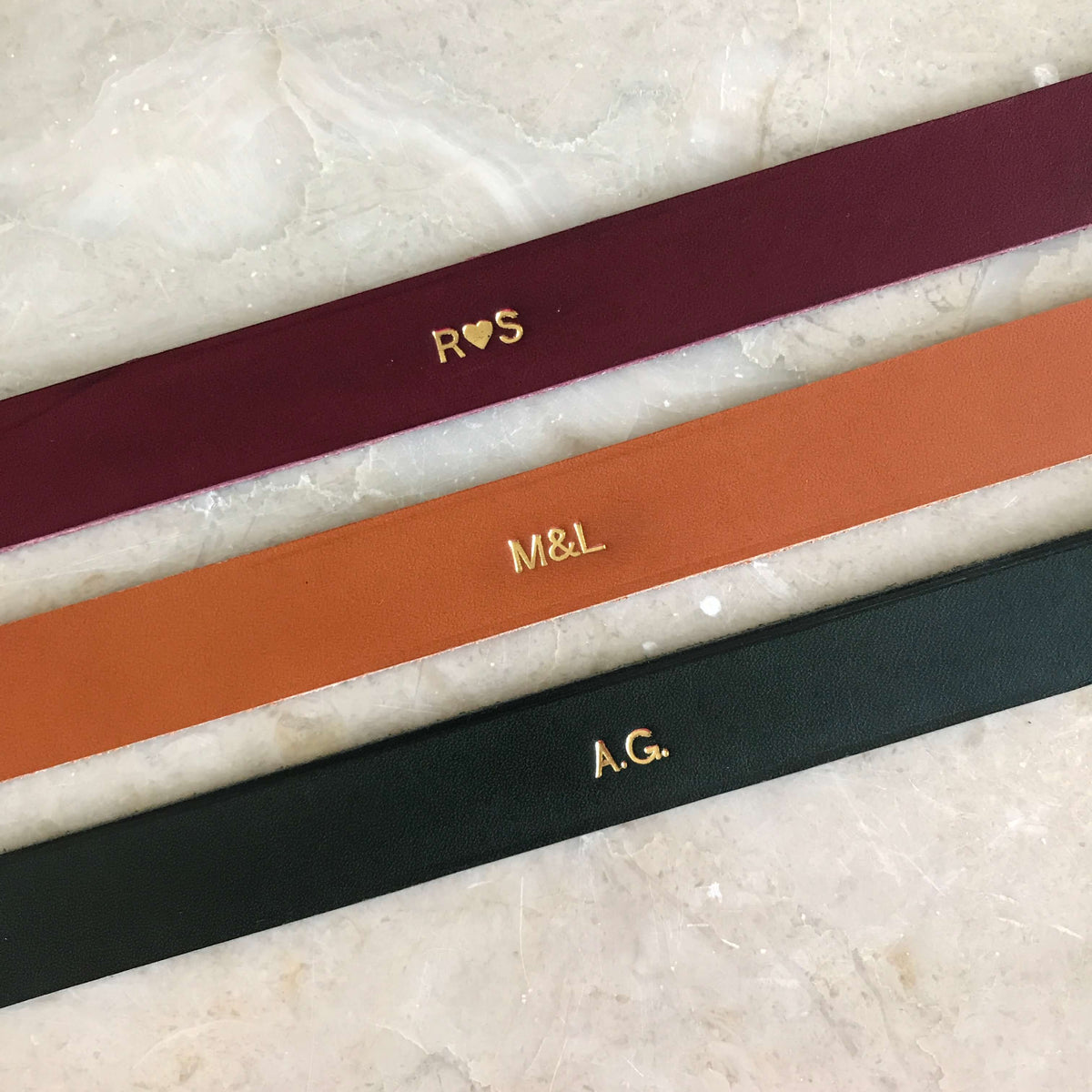 Ceinture femme Marie en cuir – Boucle en laiton français, 3 cm