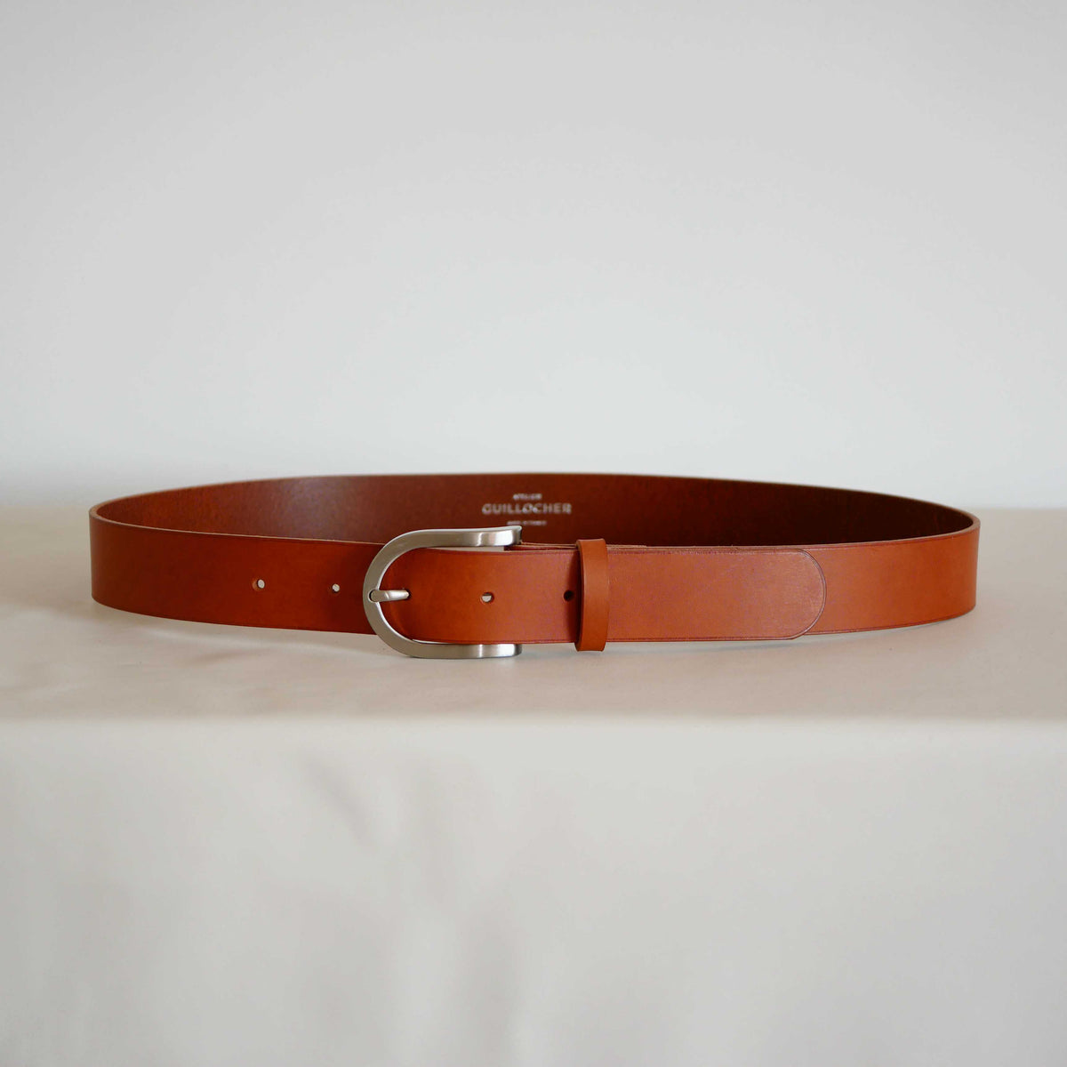 Ceinture mixte Camille en cuir – Boucle argentée