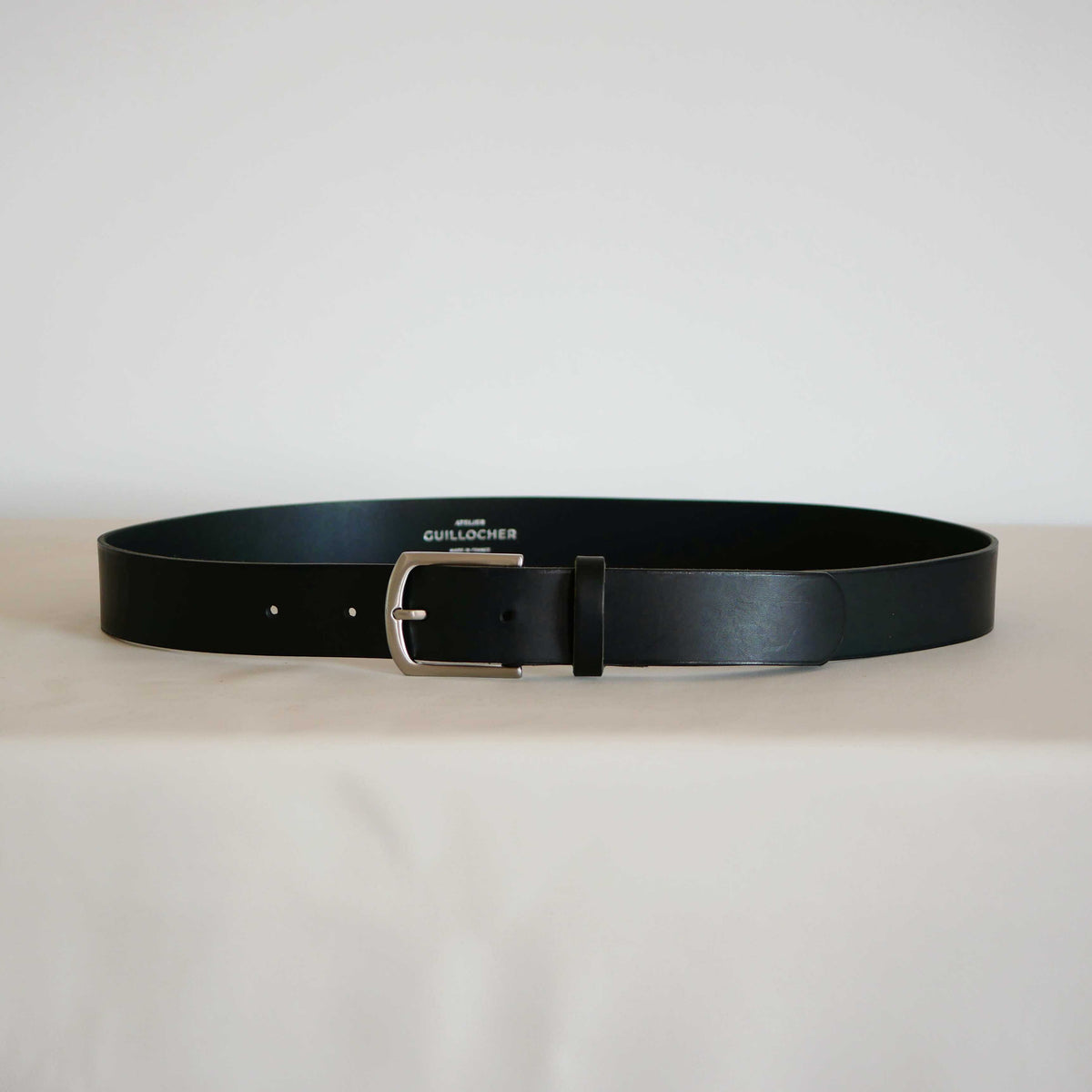 Ceinture Jean homme en cuir – Boucle argentée