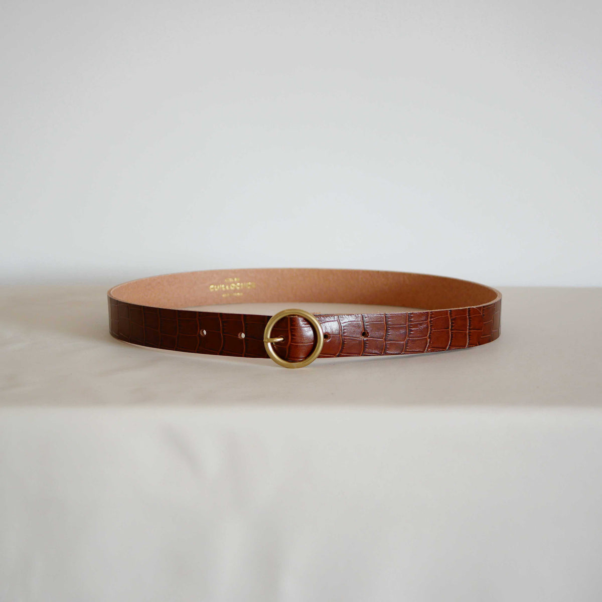 Ceinture femme Marie en cuir – Boucle en laiton français, 3 cm