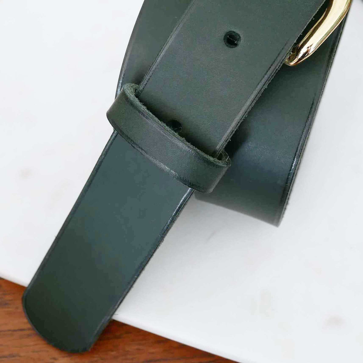 Ceinture femme Marie en cuir – Boucle en laiton français, 3 cm