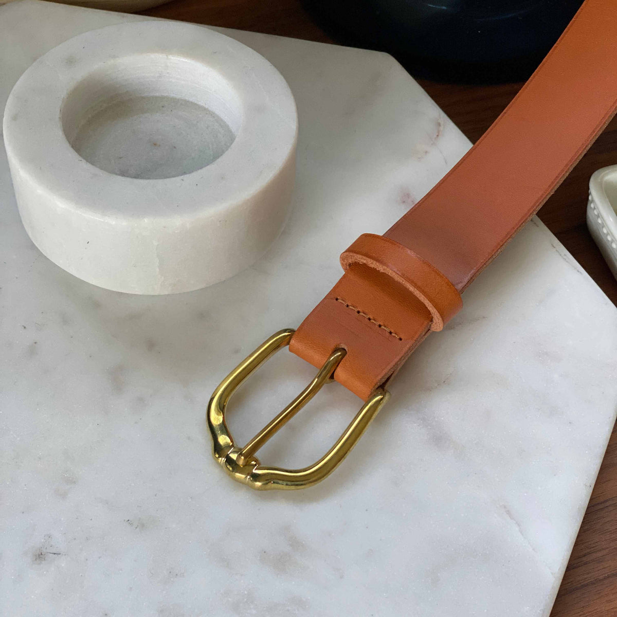 Ceinture femme Rosy en cuir – Boucle en laiton français